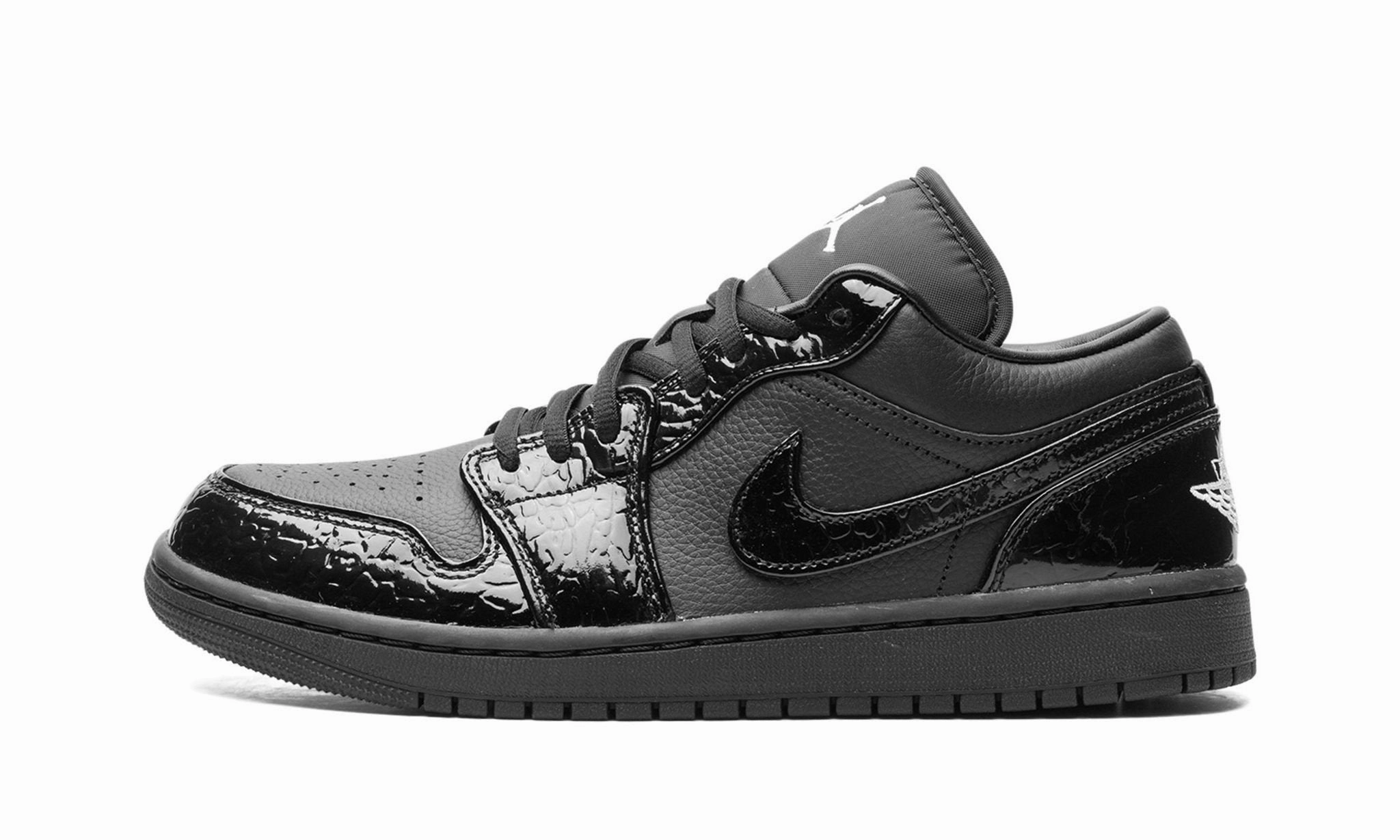 Wmns Air Jordan 1 Low SE 'Black Croc' Soft Step-On Layer