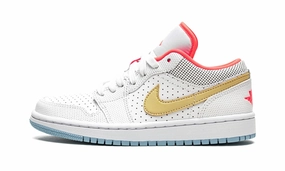 Wmns Air Jordan 1 Low SE White Sesame Flash Crimson Petal Hike