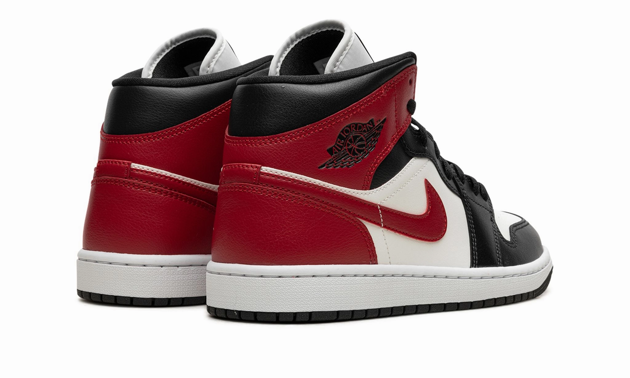 Wmns Air Jordan 1 Mid 'Black Toe' Vibrant lining