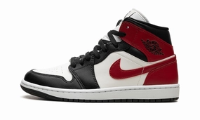 Wmns Air Jordan 1 Mid 'Black Toe' Cloud cushion Mid Foot