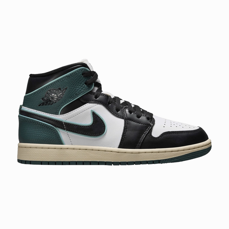 Wmns Air Jordan 1 Mid 'Oxidized Green' Durable Material