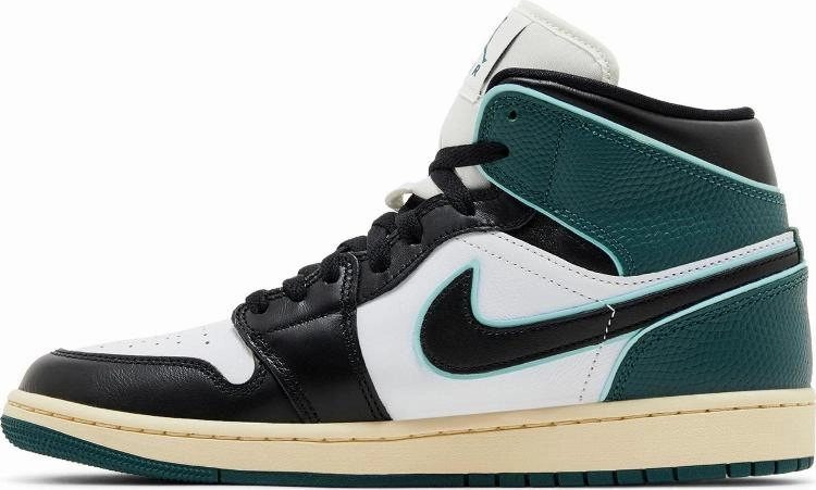 Wmns Air Jordan 1 Mid 'Oxidized Green' Durable Material