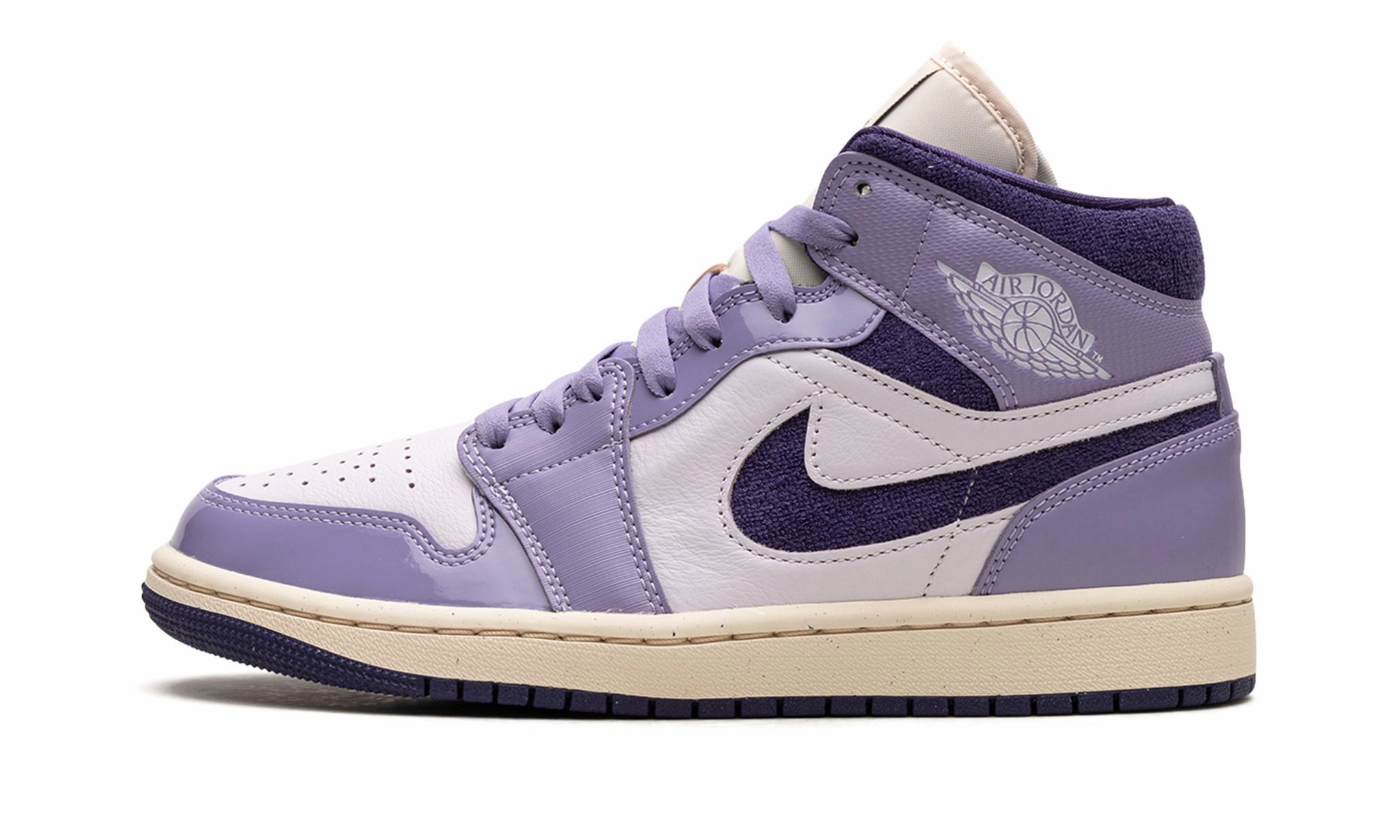 Supportive Lining Sculpted comfort Wmns Air Jordan 1 Mid - Sky J Purple/Blue Berry