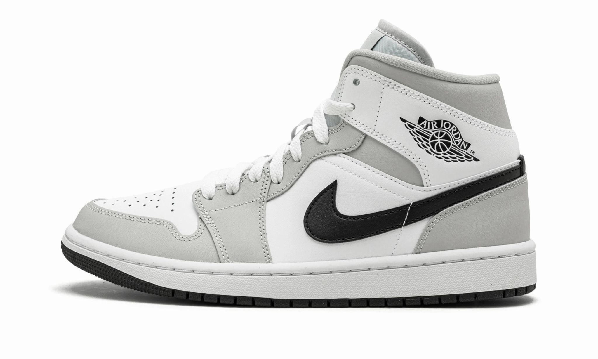Wmns Air Jordan 1 Mid Grey FOG Durable arch