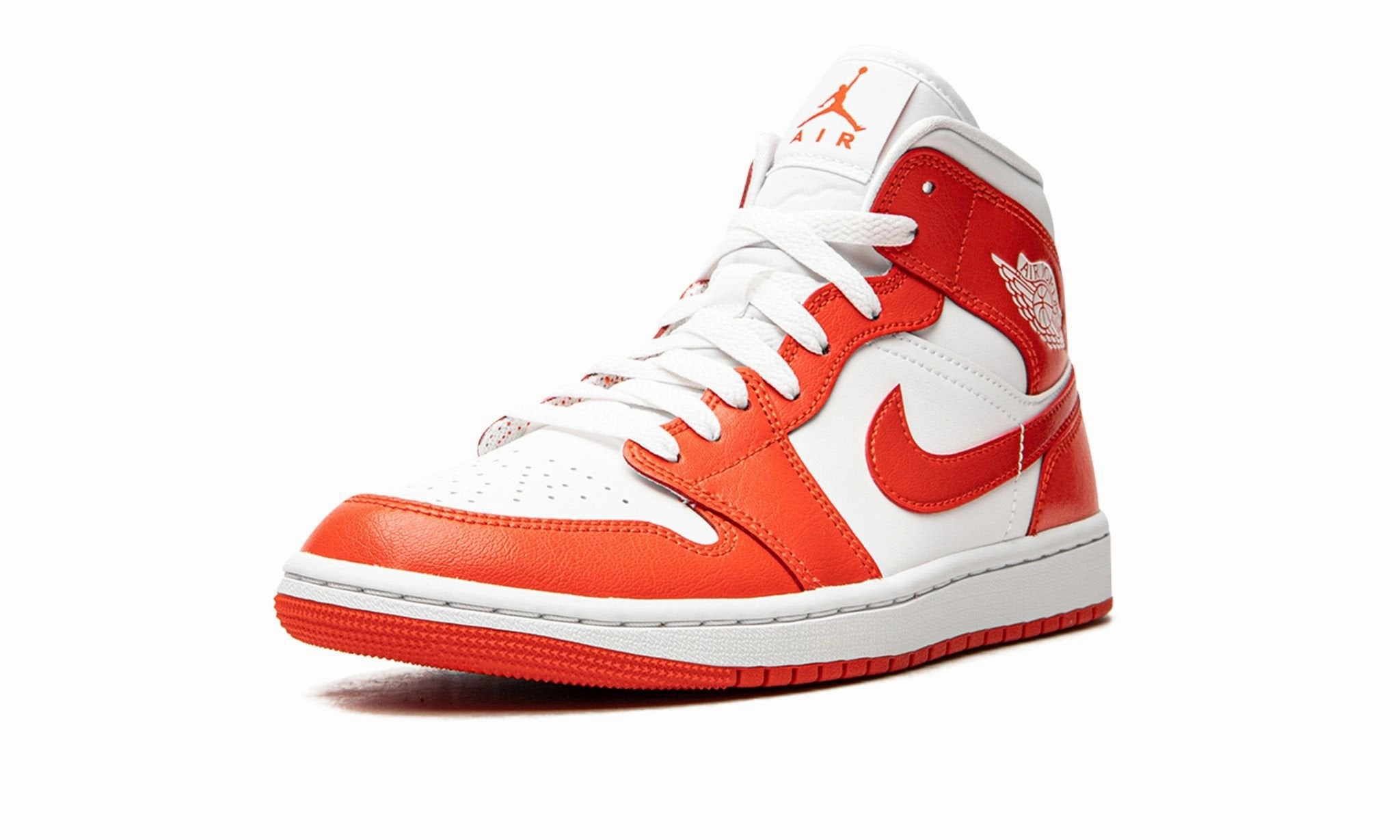 Wmns Air Jordan 1 Mid Habanero Red Classic Feel