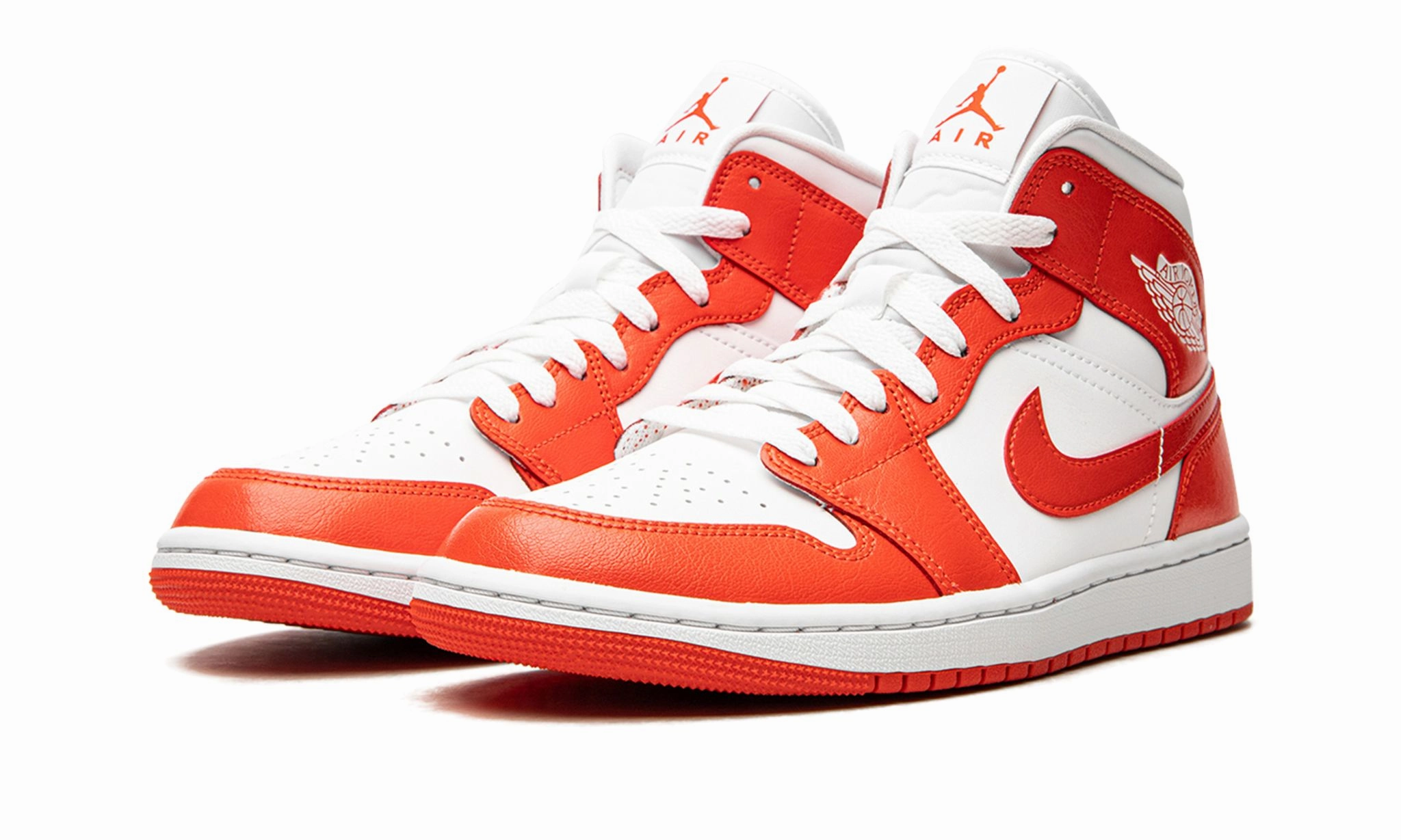 Wmns Air Jordan 1 Mid Habanero Red Classic Feel