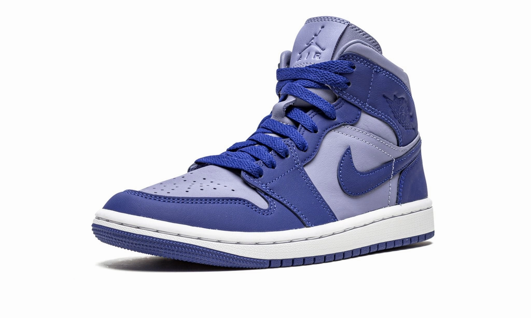 Wmns Air Jordan 1 Mid SE Iron Purple Deep Royal Bare Glide
