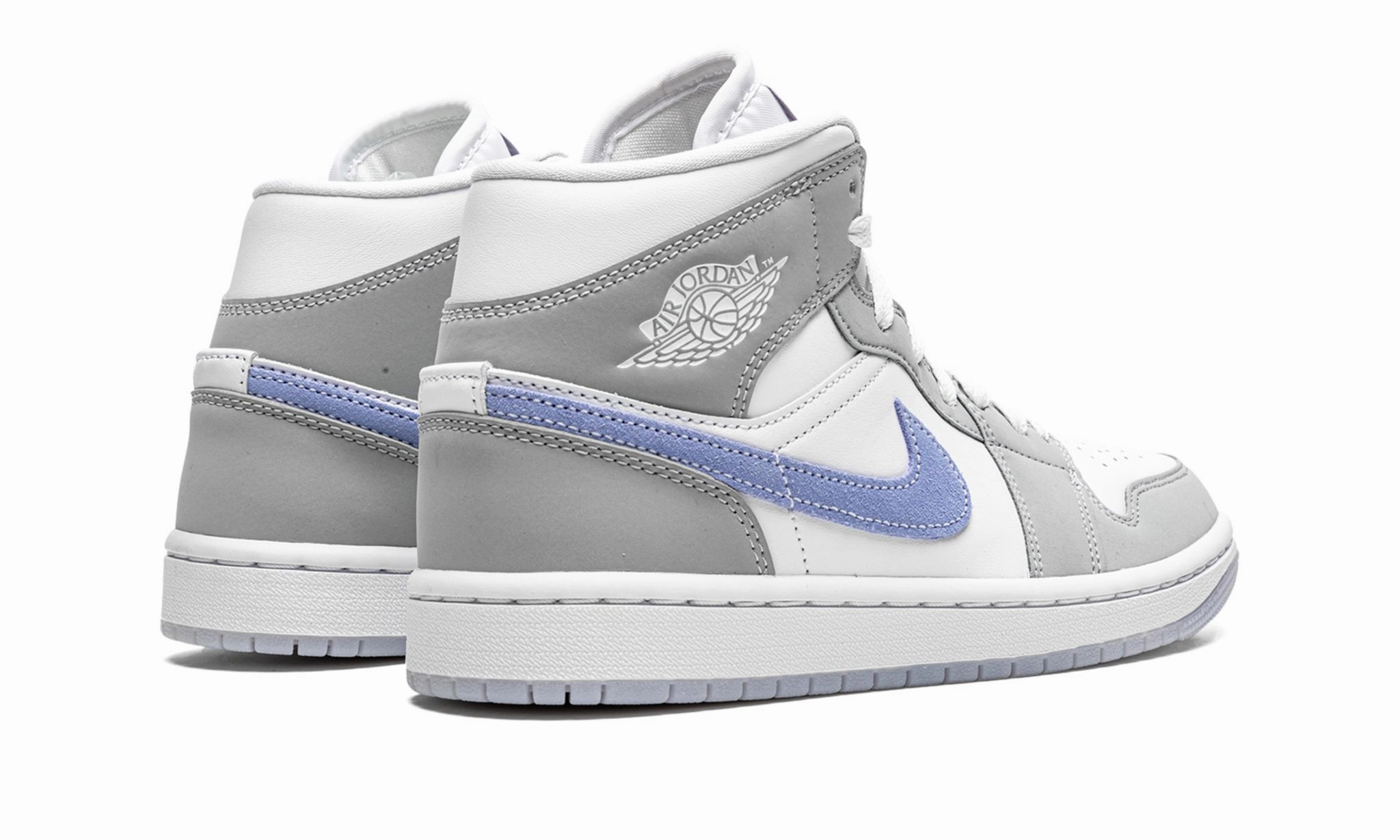 Wmns Air Jordan 1 Mid Wolf Grey Aluminum All-Day Stability