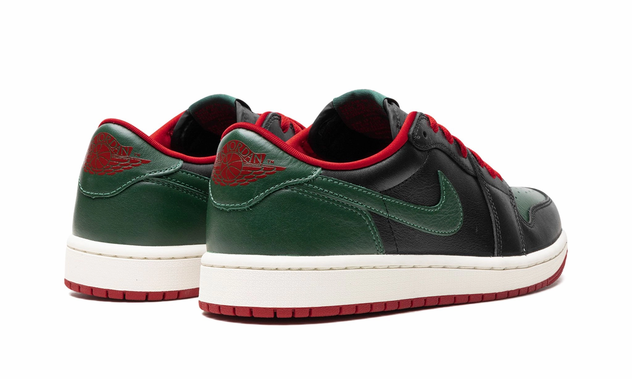 Wmns Air Jordan 1 Retro Low OG 'Black Gorge Green' Soft Walk Glide-Out
