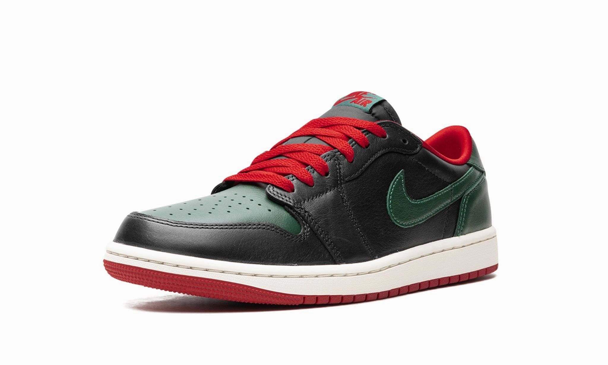 Wmns Air Jordan 1 Retro Low OG 'Black Gorge Green' Soft Walk Glide-Out