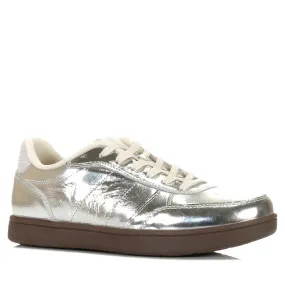 Woden Bjork Leather Silver Cushioned Feel