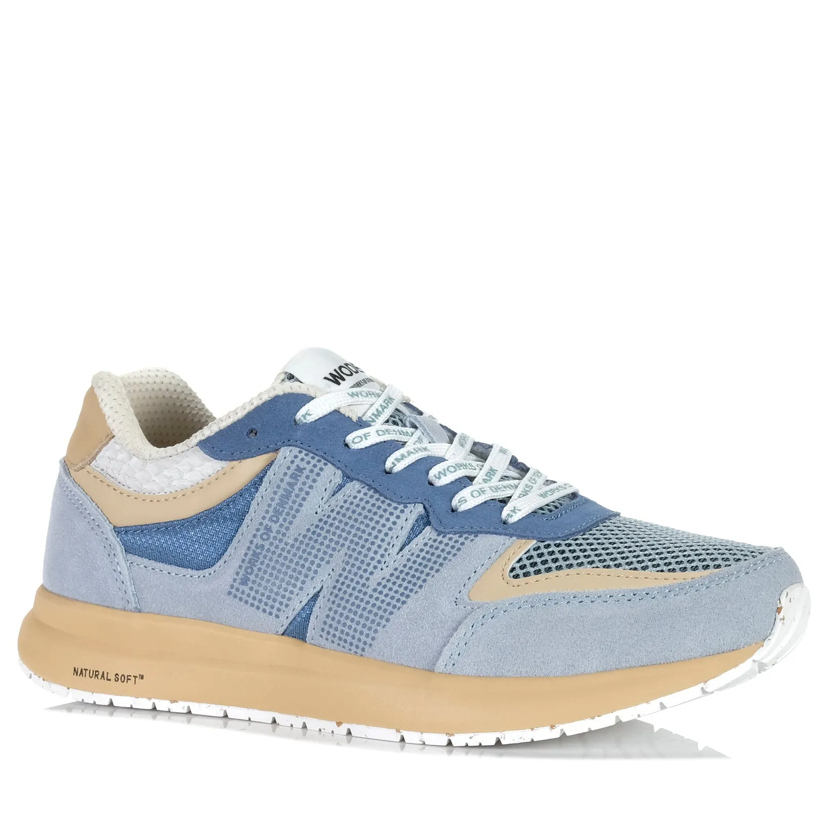 Retro-inspired support Fashion-forward flair Woden Rigmor Open Mesh Ice Blue